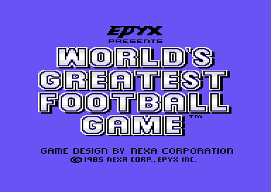 The World's Greatest Football Game screenshot 2 for Commodore 64